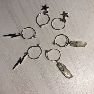 Three pairs of earrings from Free People!